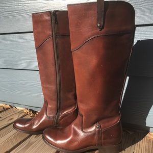 Frye Melissa side zip tall boots